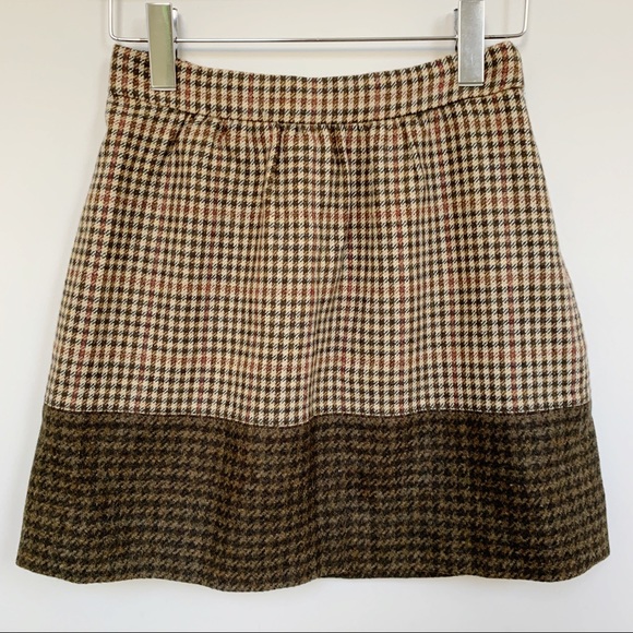 J. Crew Dresses & Skirts - J Crew Tweed Colorblock Check Mini Skirt